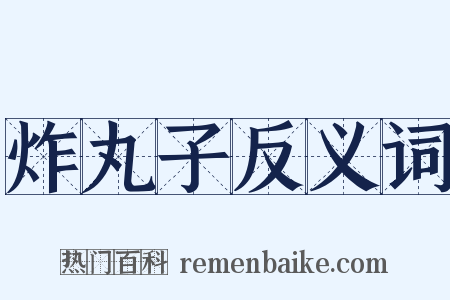 炸丸子反义词是什么意思的图片